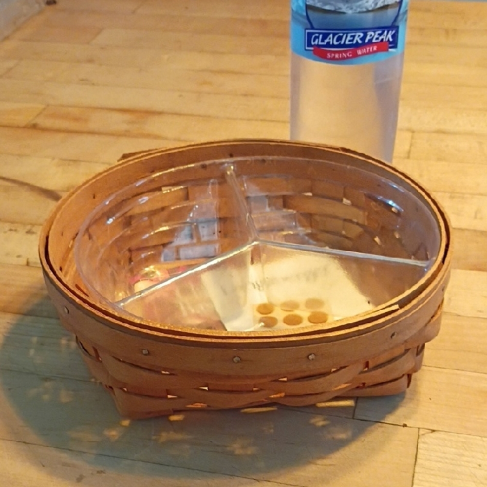 Longaberger Handwoven Basket with Natural Tones